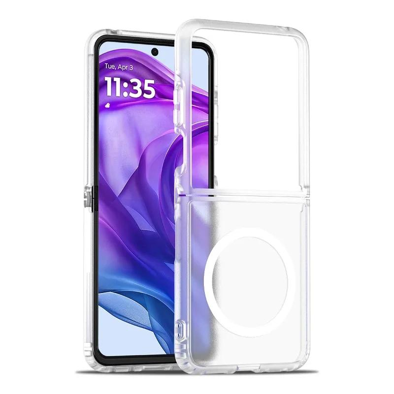 Für Motorola Razr 60 Ultra Hülle für Magsafe Magnetische Matte Abdeckung für Moto Razr 60 50 Ultra Razr + 2025 Stoßfeste Harte Bumper
