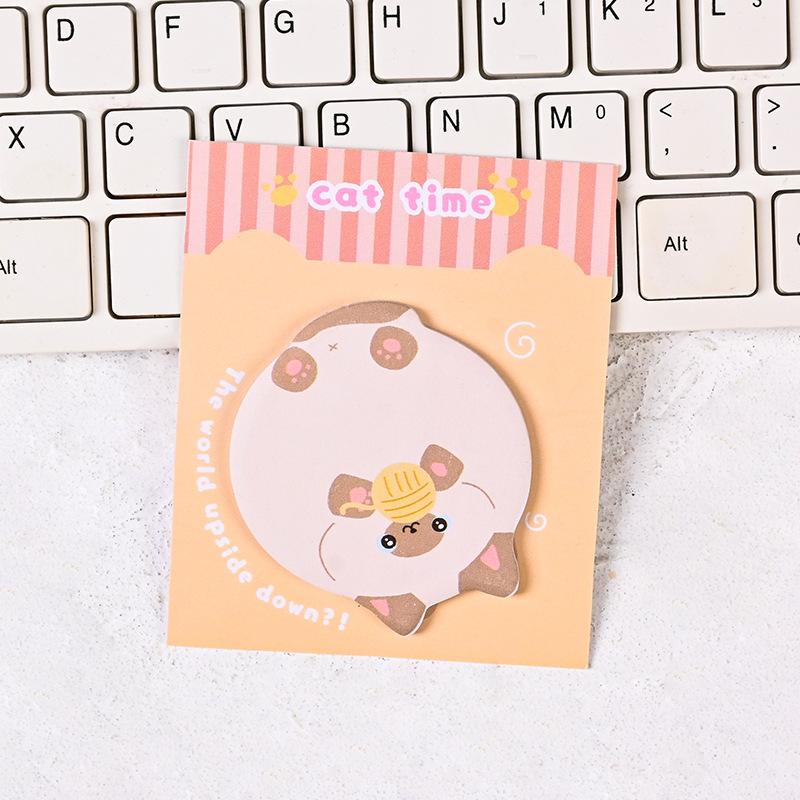 Kawaii Cat Sticky Notes - Cute Memo Pad and Bookmark for School and Office