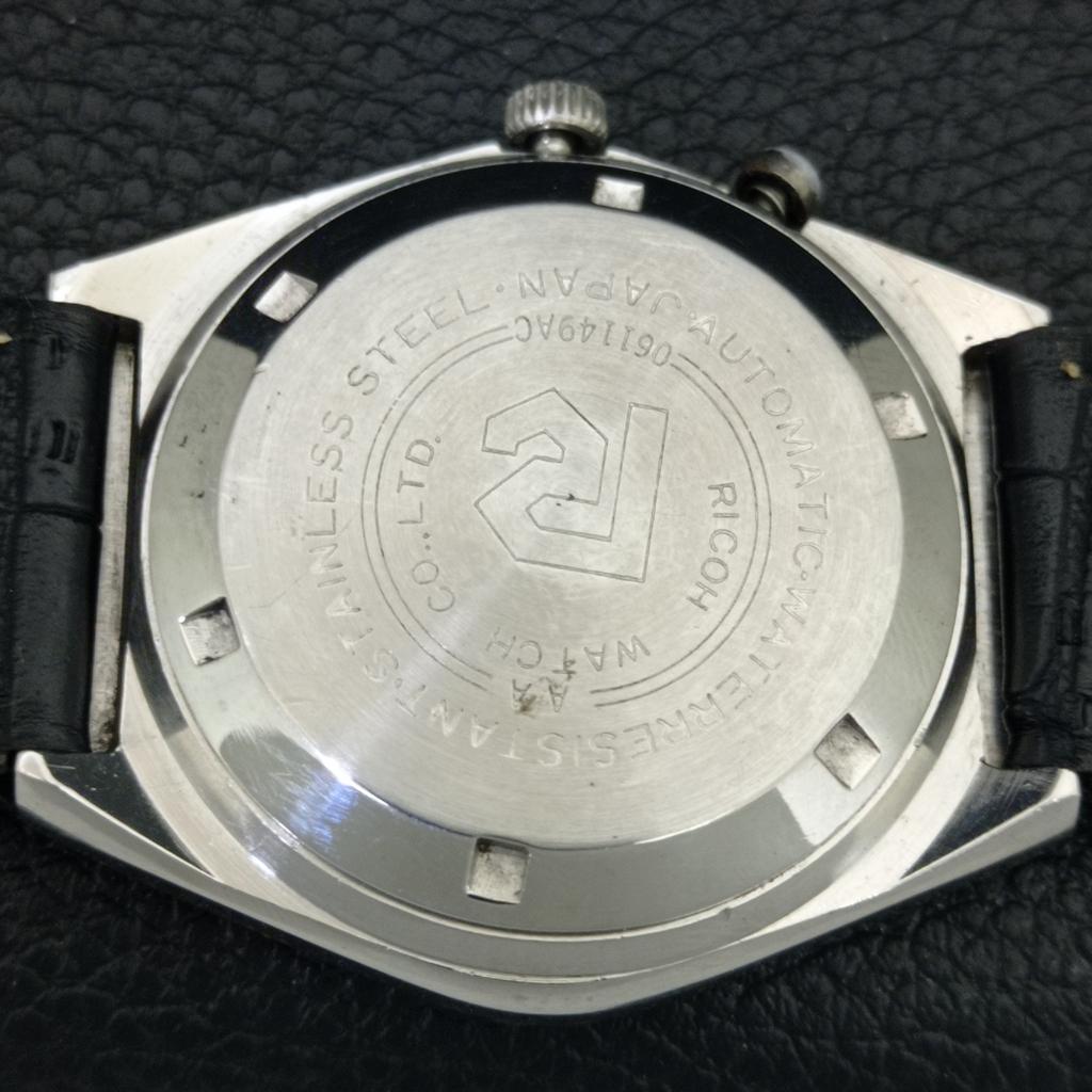 VINTAGE RICOH R31 AUTOMATIC JAPAN MENS BLACK COLOR DIAL WATCH A707921-1