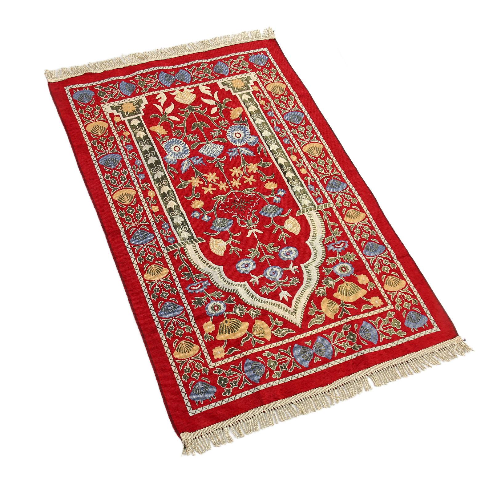 

Одеяло паломничества с кисточками, мягкий молитвенный коврик из синели, многоцелевой молитвенный коврик для стола в спальне багровый