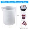 Easy Clean Silicone Resin Measuring Cups Tool Kit with Stir Sticks Pipettes Spatula Finger Cots for Epoxy Resin Mixing Supplies