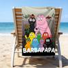 proof beach towel with a Barbapapa pattern - soft,absorbent,quick-drying,machine washable - perfect for swimming,camping,bathing