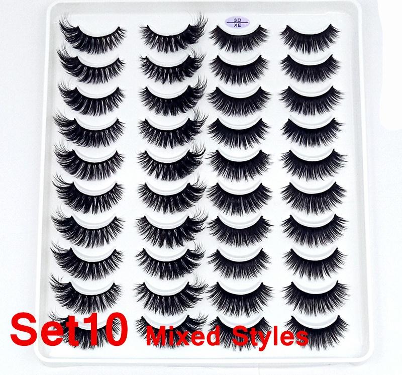 8/20 párov 15-20 mm prírodné 3D umelé mihalnice Makeup Kit Mink Lashes Predlžovanie norkových mihalníc