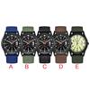 Round Dial Nylon Strap Band Men Boy Military Date Quartz Wrist Watch Gift