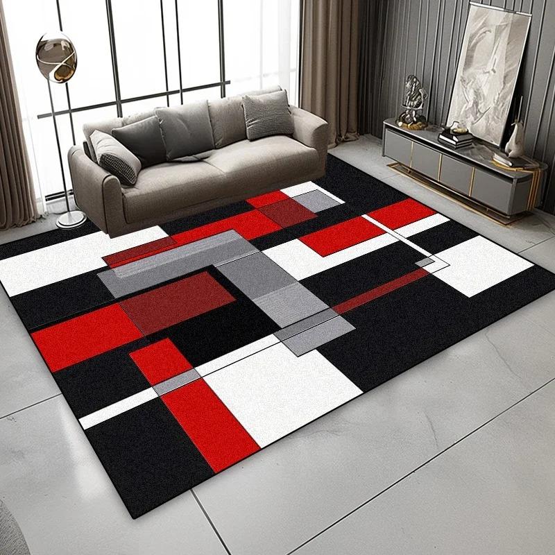 Nordic Abstract Art Luxury Carpets Living Room Geometric Home Decoration Washable Soft Rugs Area Bedroom Lounge Sofa Mat