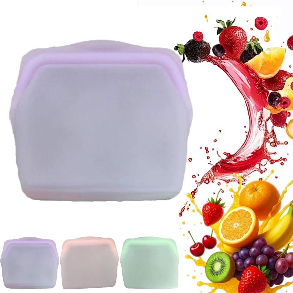 High Temperature Resistance Silicone Fresh-keeping Bag Upright Freezer Bags Freezer Microwave Safe