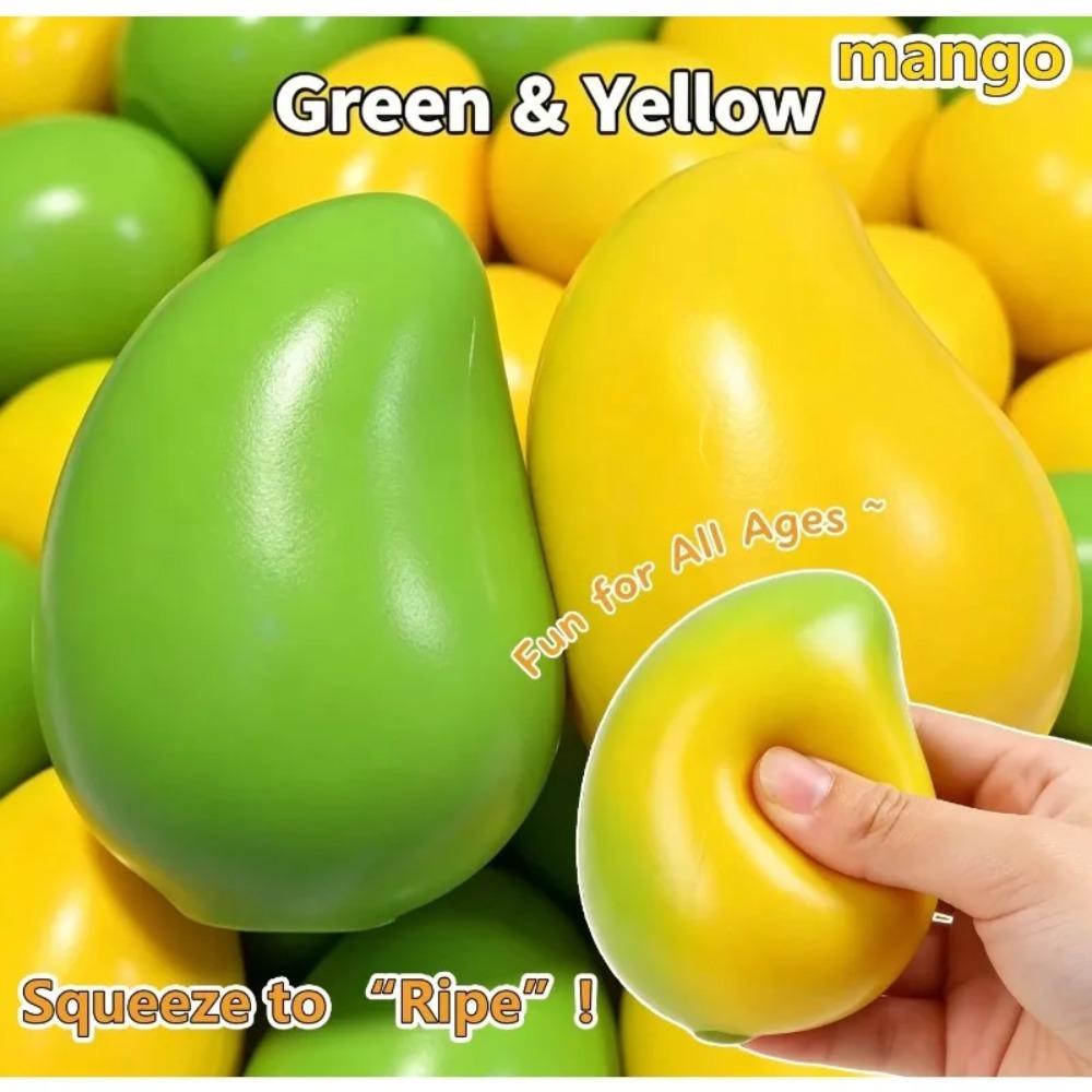Bola de Estresse Crocante de Manga Feita à Mão Brinquedo de Apertar, Bola Fidget de Manga Color-Changing Squishy, Brinquedo Sensorial Asmr para Alívio do Estresse