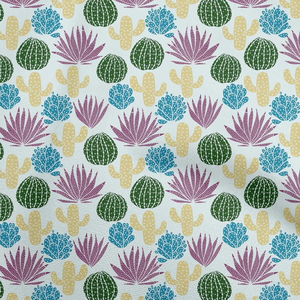 oneOone Georgette Viscose Lime Fabric Cactus Diy Clothing Quilting Fabric Print Fabric By Yard 42 Inch