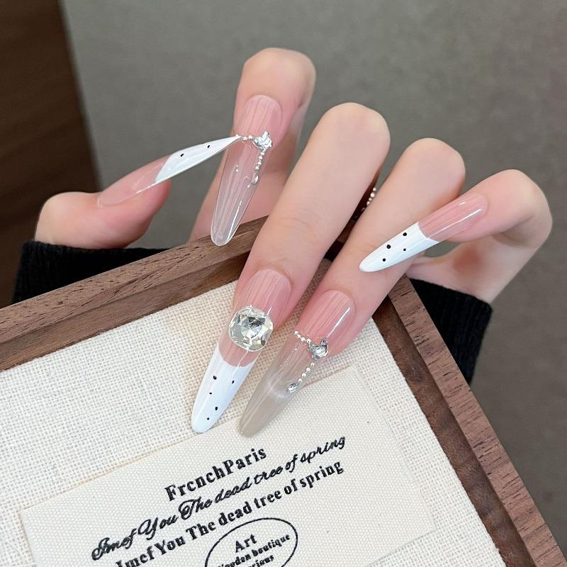 Cat's Eye Wearing Nail Pure Hand-made Nail Piece Fake Nail Wearing Nail Piece Advanced Sense Thin Dog Long