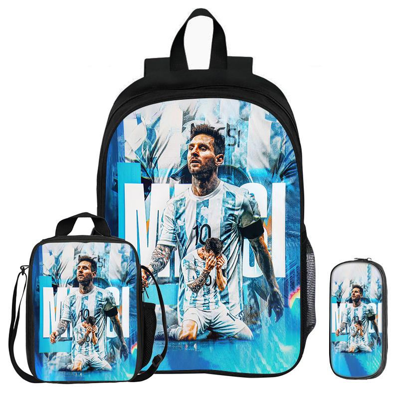 Sacs à déjeuner Sport Football Sacs de conservation alimentaire M-Messi Sac isotherme Étoile de football Contenant isotherme pour déjeuner Sac fourre-tout étanche Boîte à lunch