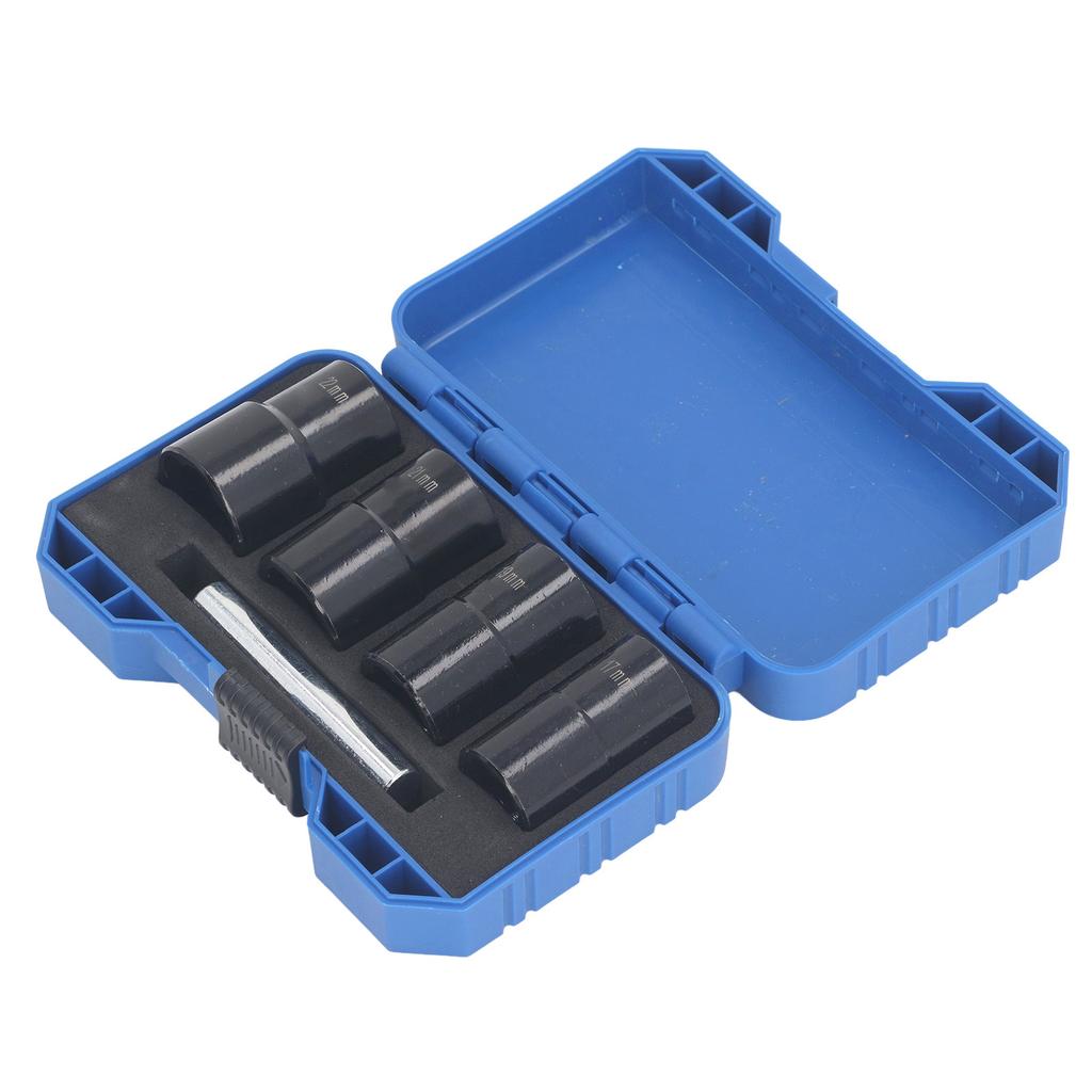 5-teiliges Schraubenausdreher-Set 12-Kant Antrieb Impact Radmutterentferner Werkzeug Metrisch 17mm 19mm 21mm 22mm Cr Mo