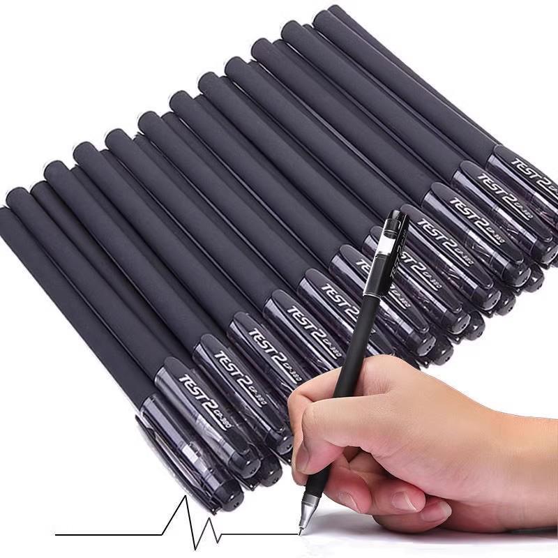 Student 0.5mm Black Gel Pen - Office Stationery Signing Pen