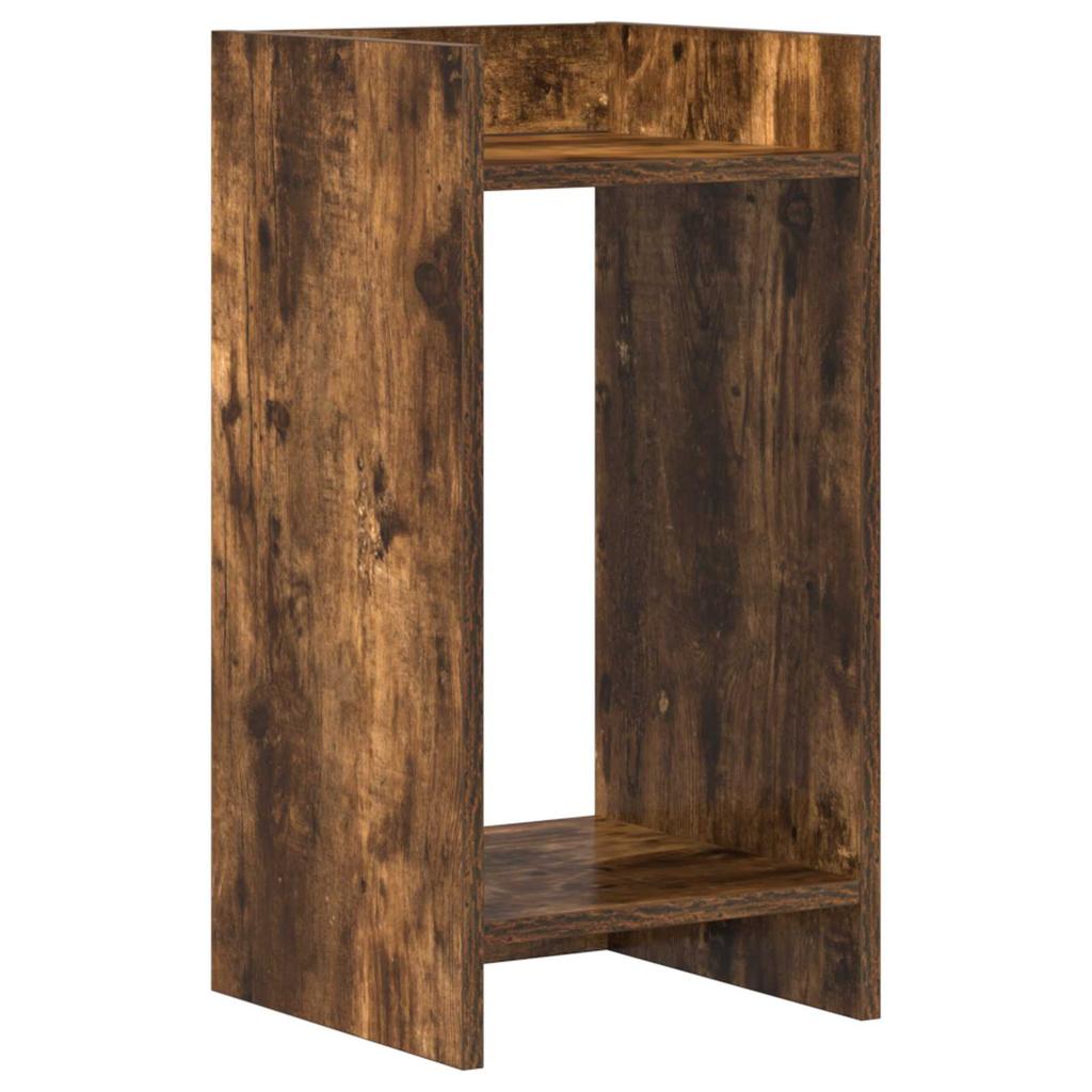 Plant Stand Smoked Oak 30 X 30 X 60 Cm Wood Based Material