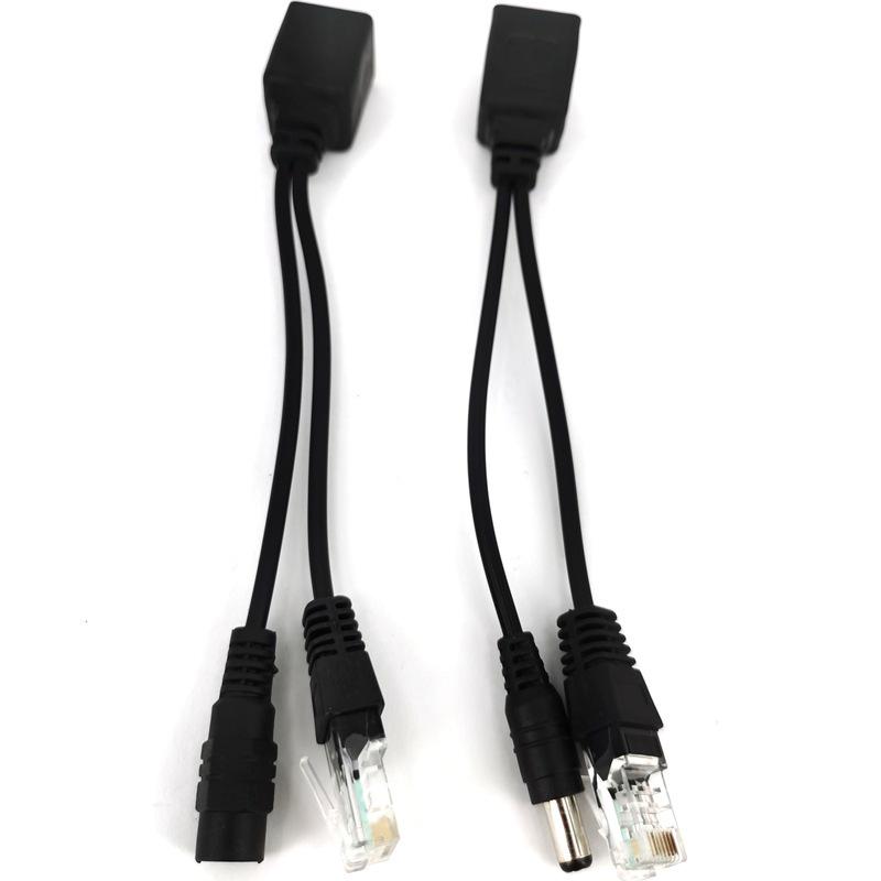 12V POE Splitter/Combiner for Network Cameras, 30m Ethernet Cable Power Supply
