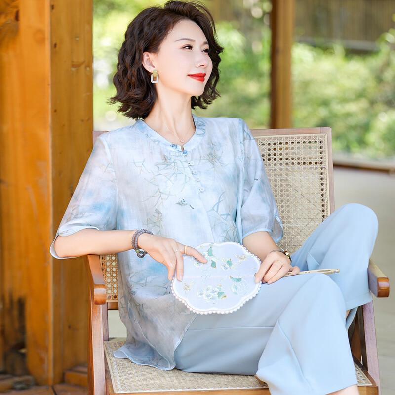 Jianhu Mid-Aged Women's Chinese Style T-Shirt