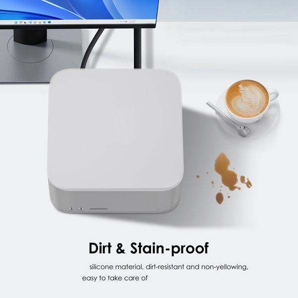 

Transparent Black Silicone Case for 2025 Apple Mac Studio Host Other