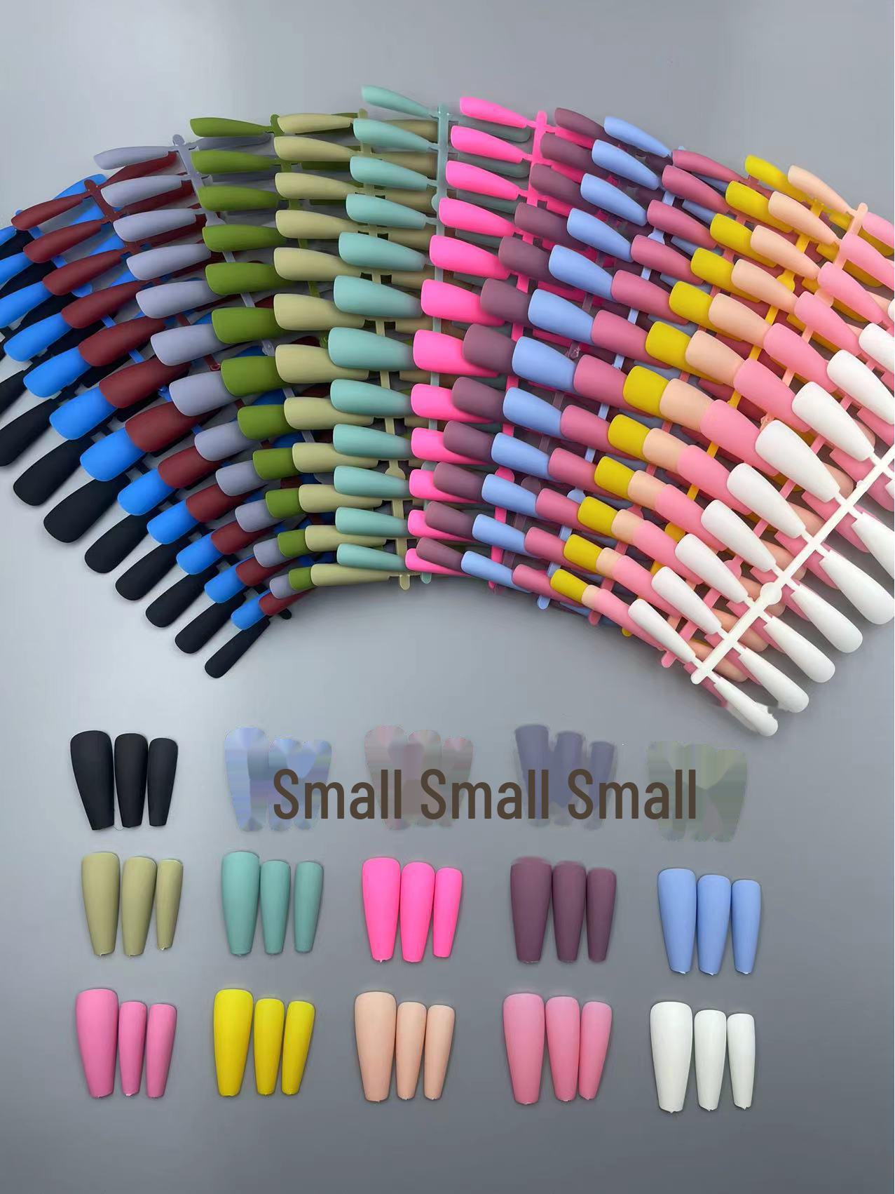 

Набор для длинных матовых балетных ногтей в европейском и американском стиле: Матовый Т-образный сплошной микс