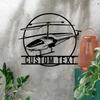 Custom RC Airplane Metal Wall Art Personalized Name Sign Home Decor