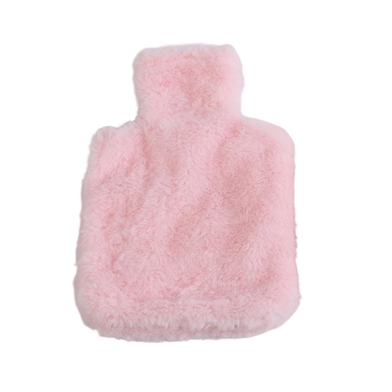 Plush Thickened Hot Water Bottle with Refillable Hand and Foot Warmer Cover 500 ml