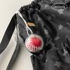 Cute red mini apple capsule keychain bag key ring