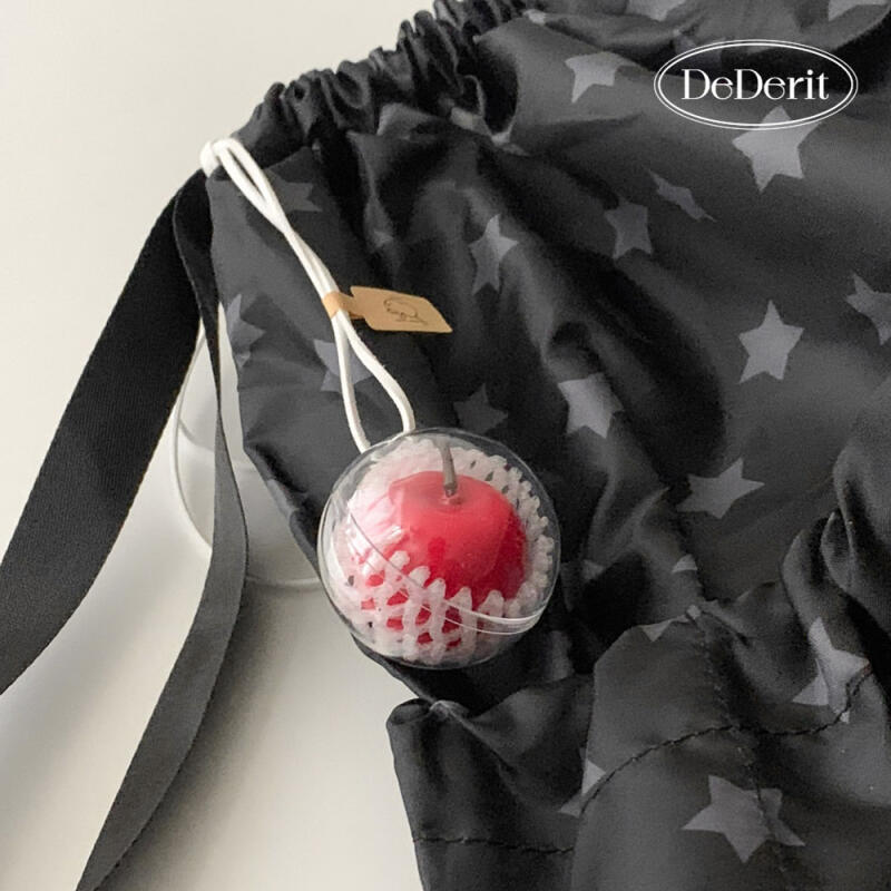 Cute red mini apple capsule keychain bag key ring