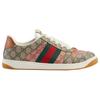 Gucci Screener Stylish Skateboarding Shoes Men's Ebony Beige 722605 FABFO 9791