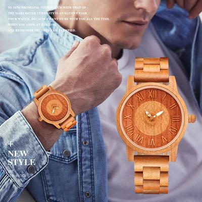 Modische Herrenuhr aus Holz Multifunktionales Quarzwerk Elegante Mischung aus Natur und Technologie für Damenuhr