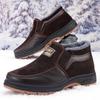 Medium cloth shoes cotton shoes piled thickened non-slip soft sole thermal cotton shoes
