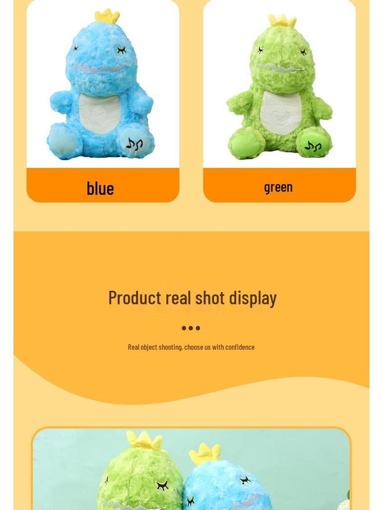 Glow-in-the-Dark Plush Dinosaur - Soft, Soothing Sleep Companion