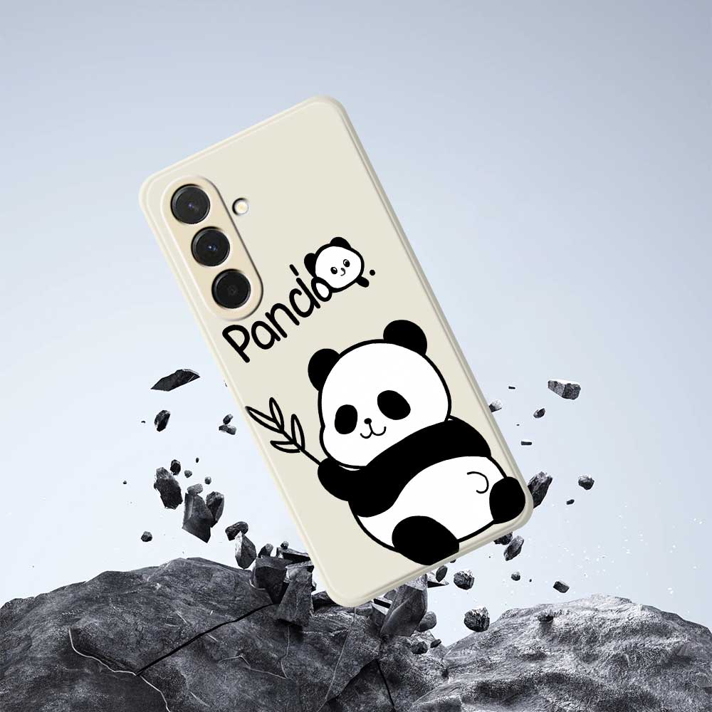 For Samsung Galaxy A36 5G Case Panda Pattern Printing Straight Edge TPU Phone Back Cover