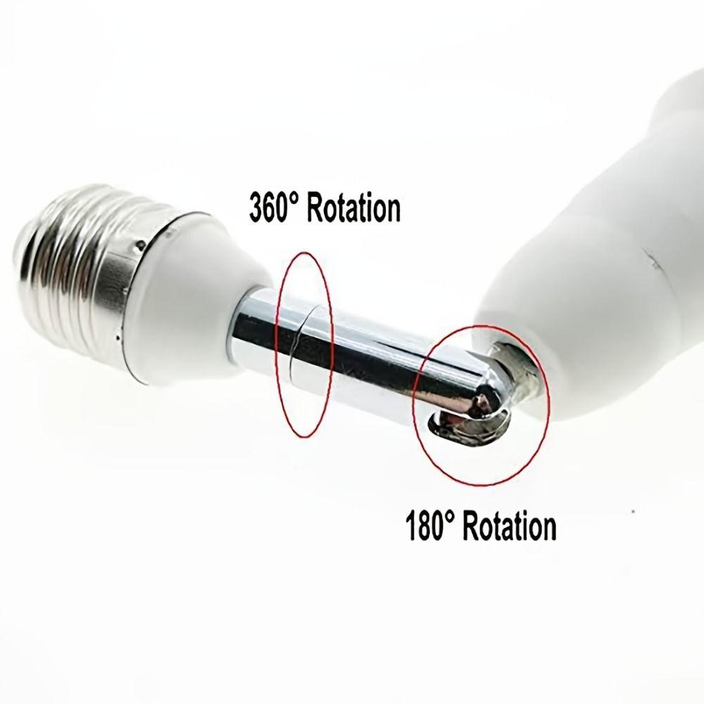180 Degree LED Light Adapter Flexible E27 To E27 Bulb Socket Screw Extension Lamp Holder  Home