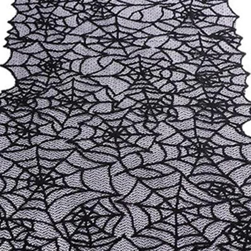 Elegant Lace Halloween Table Runner for Festive Dining