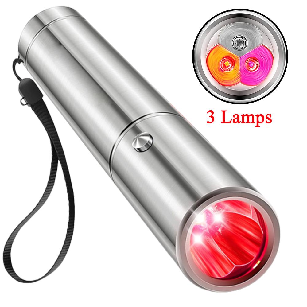 

Красная светотерапия для облегчения мышечной боли Светодиодная терапия для лица Устройство для подтяжки кожи Инфракрасная светотерапия для тела 630 660 850 нм серебряный