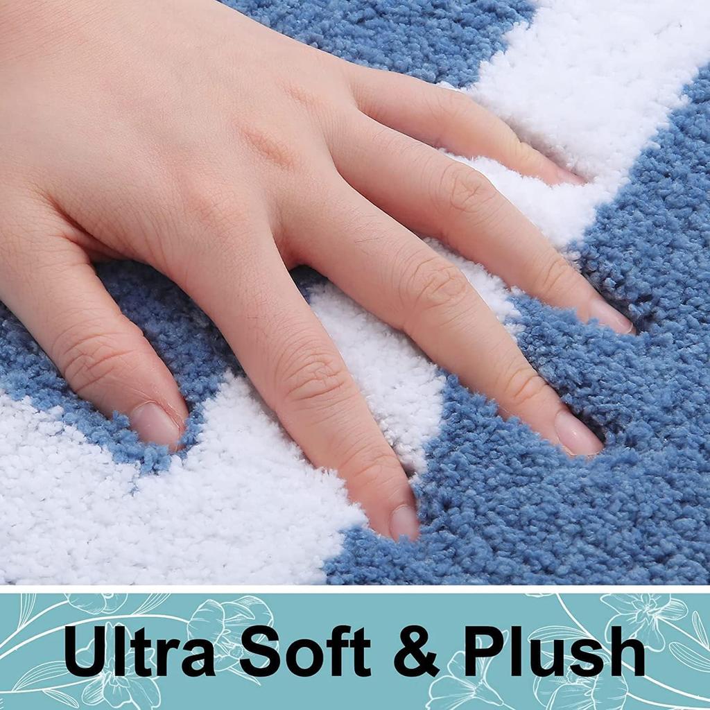Kitinjoy Absorbent Bath Mat Bathroom Rug Shower Non-Slip Bedroom Wash Carpet Soft Thick Living Room Plush Foot Mat Floor Decor