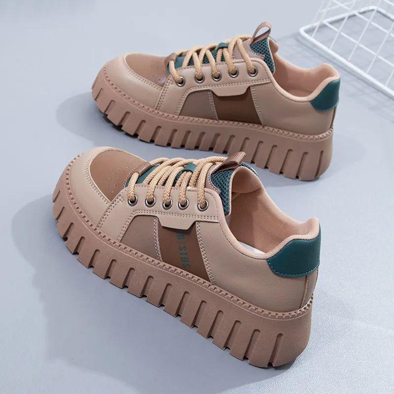 PLOVER Spring and Autumn Internet Celebrity Versatile Casual Thick-soled Muffin Shoes Super Fire Port Wind Non-slip Heightening Lightweight Fashion