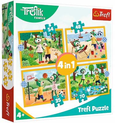 PUZZLE 4W1 TREFLIKI NA WAKACJACH 34623