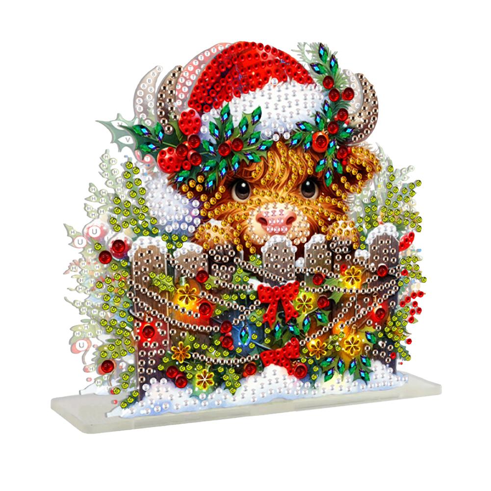 

Acrylic Christmas Double Sided Cat Tabletop Diamond Painting Napkin Holder Diamond Painting Napkin Holder Ornament for Beginners