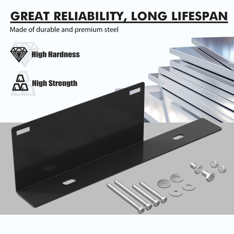 BEVINSEE Steel Front Bumper License Plate Bracket Relocator for Ford Mustang 2015-2023