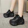 Zapatos de Mujer 10CM Aumentan la Altura Zapatos de Suela Gruesa Cuero de Alta Calidad Zapatos Casuales Antideslizantes Zapatos de Plataforma Zapatos De Mujer