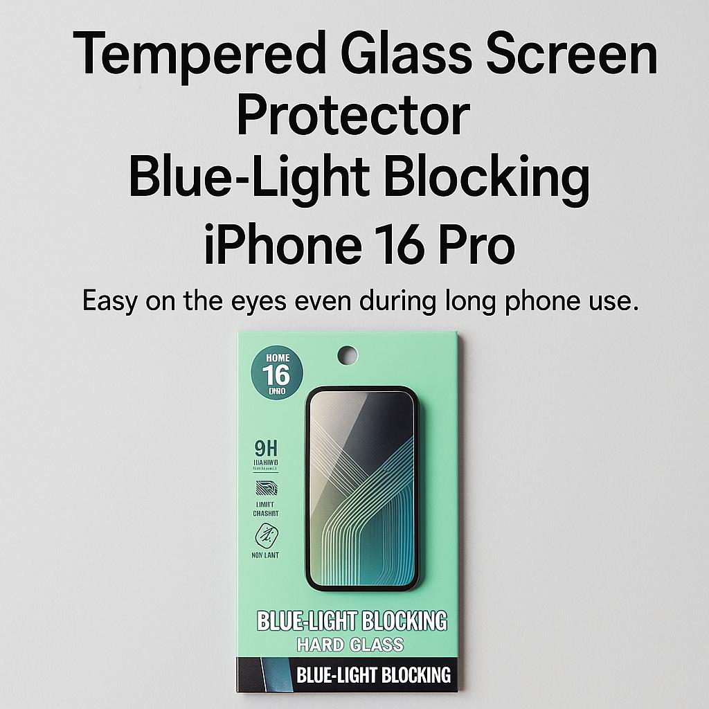 iPhone 16 Pro Tempered Glass Screen Protector