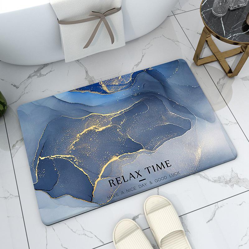 Mramorová diatom absorpční rychleschnoucí protiskluzová koupelnová předložka