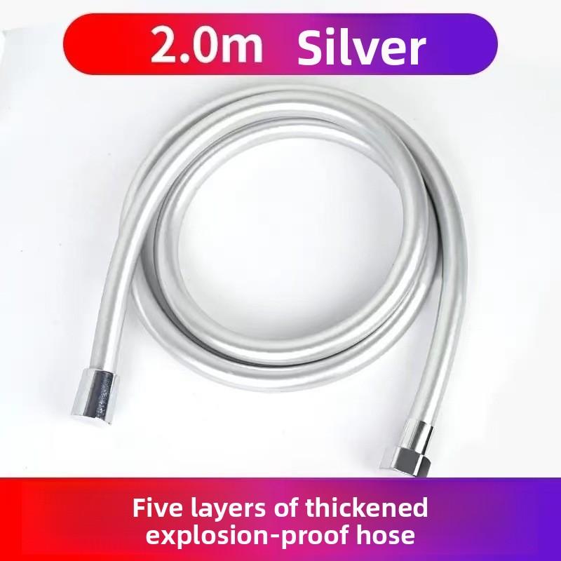 Pvc Pipe 2m/1.5m/1.0m Super Soft Silicone Shower Hose Anti-twist Gun Metal Bathroom Pipe Long Water Pipe High Quality