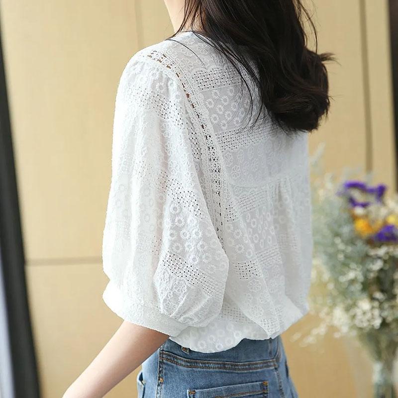 T-shirt for Women Summer Large Size Cotton T-shirt Soft Loose Skeleton Casual Comfortable Pullover T-shirt Top