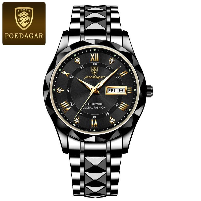 Top Brand Waterproof Luminous New Men's Watch Fashion New Quartz Luminous Double Calendar Men's Wristwatch