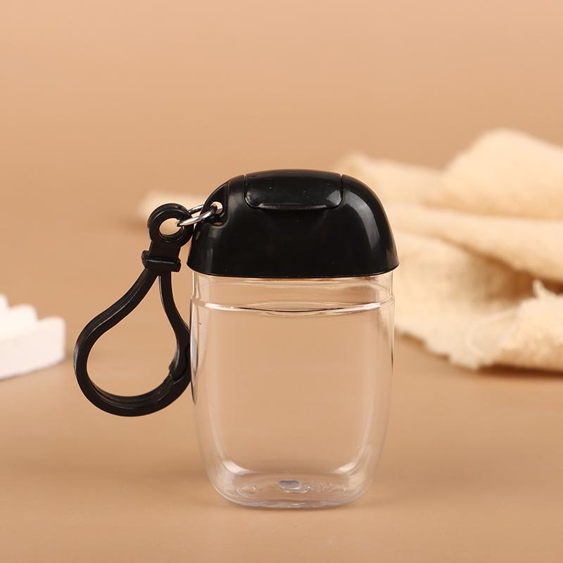 30 ml Tragbare Nachfüllbare Flaschen mit Haken Handdesinfektionsmittel Alkohol Kosmetikbehälter Outdoor Mini Seifenspender Behälter