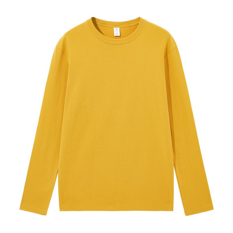 Camisas de manga larga para hombres y mujeres Camisetas atléticas informales de algodón suave de color sólido para hombres y mujeres Camisetas de moda con cuello redondo para hombres