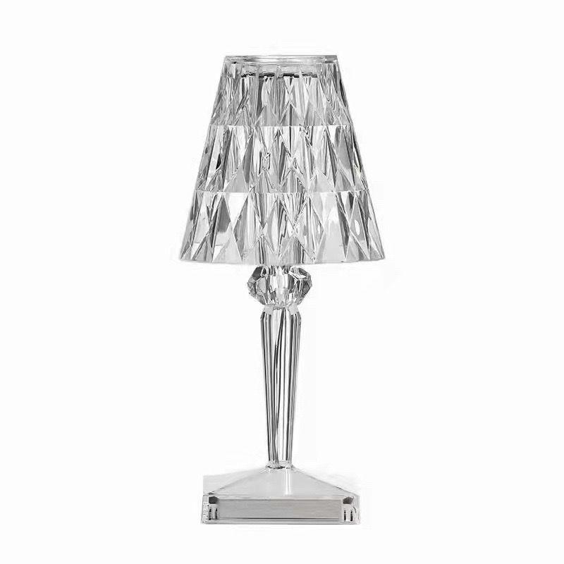 1 STÜCK USB Kreative Kristall Diamant Schreibtischlampe Schlafzimmer Nachttisch Umgebungslicht Aufladen Touch Nachtlicht