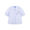M.Latin Girls' Short Sleeve Printed Doll Collar Shirt