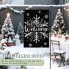 Christmas snowflakesGarden Flag 12x18 Inch Double Sided for Courtyard Outdoor Welcome Flag Decoration (Excluding flagpole)