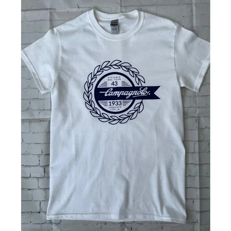 

ZX Tee Campagnolo Vintage Italian Cycling Tour De France Italy Badge Tshirt Vintage Versatile Top Cloth Cycling Rider Tee women clothes 4XL